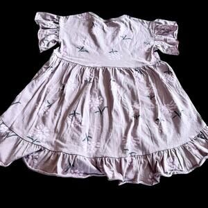 Sanetta Girls Organic Cotton Floral Dress Size 3/4 – Short Sleeve, Tiered